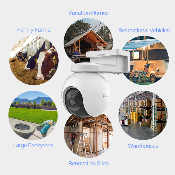 EZVIZ EB8 - CAMARA INALAMBRICA, 2K, PANORAMICA, CONECTIVIDAD 4G, IP65