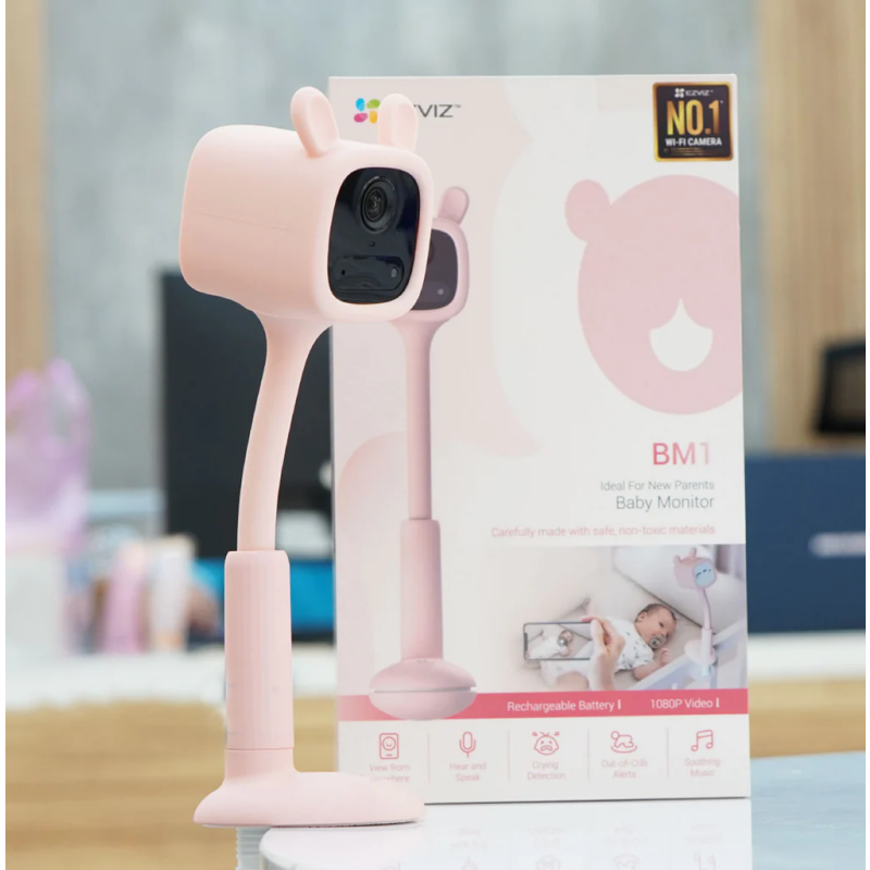 Cámara wifi EZVIZ BM1 Pink Monitor de Bebé full HD 1080p