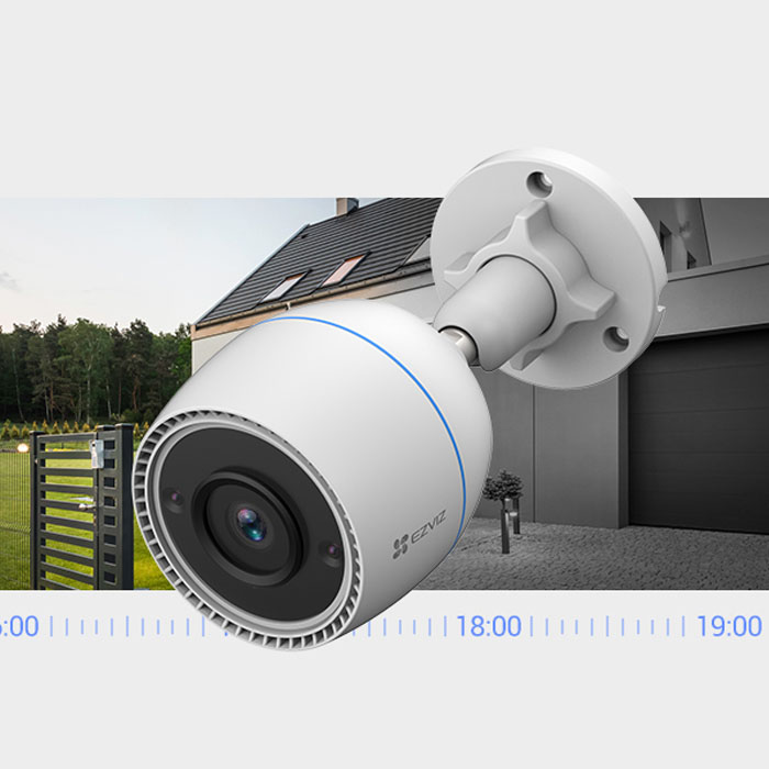 Ezviz CS-C3TN - Cámara de Vigilancia, Exteriores, 1080P, WiFi 2.4GHz, MicroSD, IP67, Visión Nocturna Infrarrojo, detección de Movimiento, Captura de Sonido